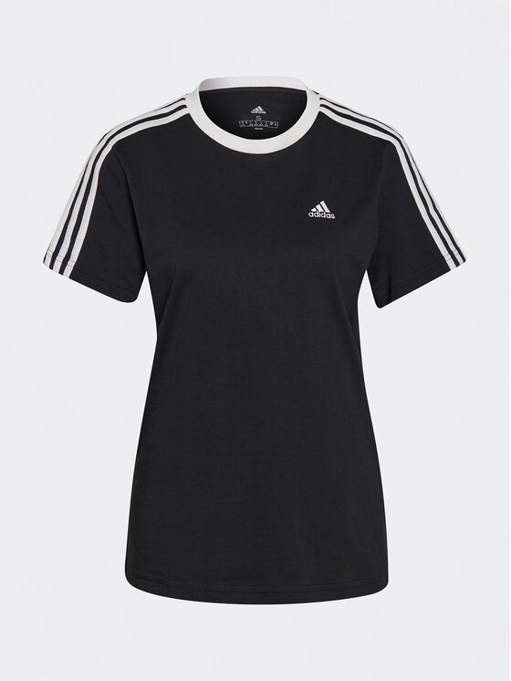 adidas adidas T-shirt Essentials 3-Stripes GS1379 Crna Loose Fit