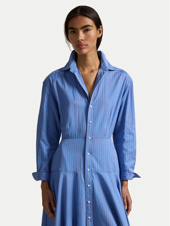 Polo Ralph Lauren Polo Ralph Lauren Košilové šaty 211A96356001 Světle modrá Regular Fit