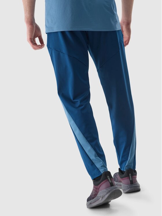 4F 4F Pantaloni di tessuto 4FWSS24 TFTRM453 31S GRANATOWY XXL Blu Regular Fit