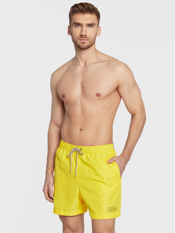 Calvin Klein Swimwear Calvin Klein Swimwear Плувни шорти KM0KM00787 Жълт Regular Fit