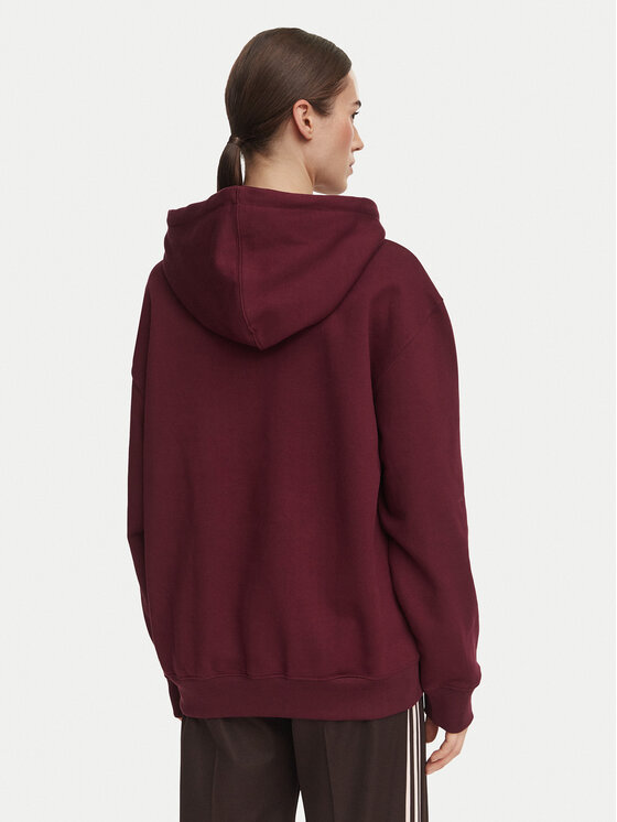 adidas adidas Bluza Essentials Oversized Fleece Hoodie KT2274 Bordowy Regular Fit