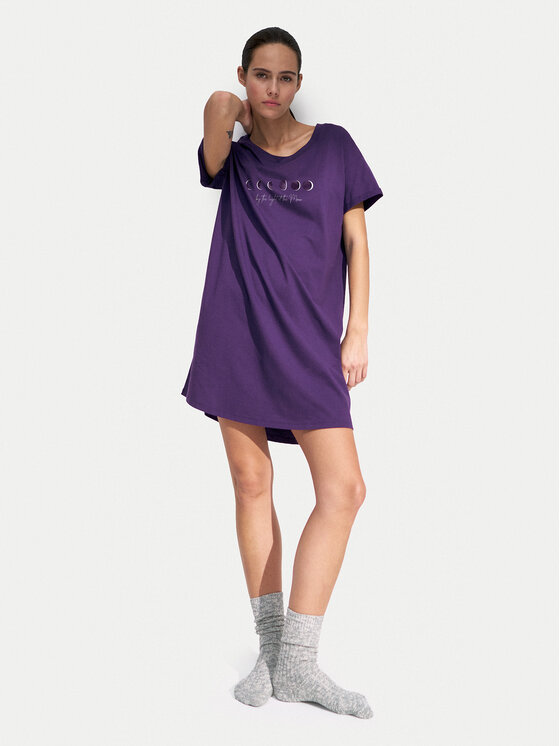 Triumph Triumph Koszula nocna 10221117 Fioletowy Relaxed Fit