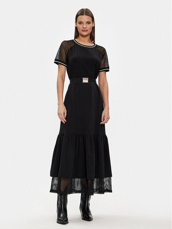 Liu Jo Liu Jo Повсякденна сукня TA4264 JS088 Чорний Regular Fit