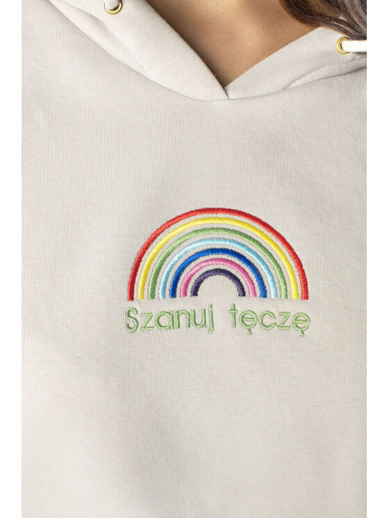 White Rvbbit White Rvbbit Bluza Rainbow Beżowy Regular Fit