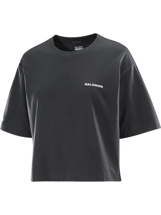 Salomon Salomon T-Shirt SHORT SS TEE Czarny Relaxed Fit