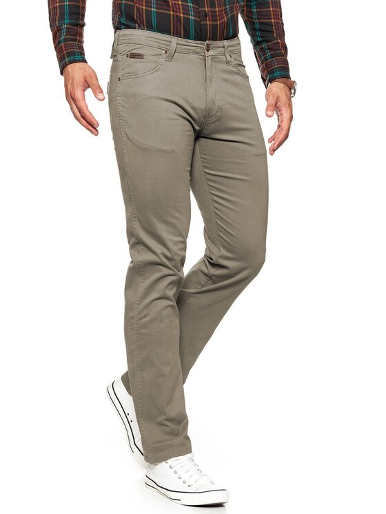Wrangler Wrangler Spodnie materiałowe ARIZONA Beżowy Straight Fit