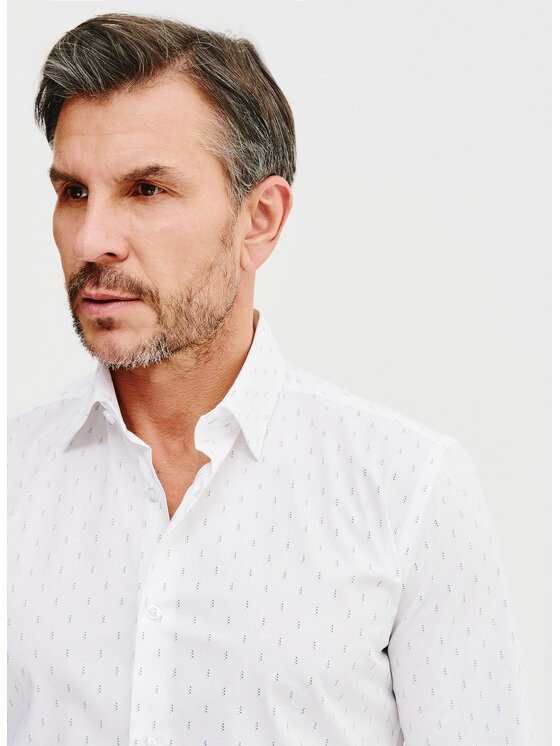 Pako Lorente Pako Lorente Koszula P25SF-1X-037 Biały Slim Fit