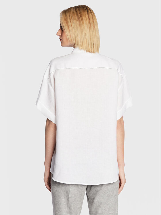 Peserico Peserico Ing S06048T0 Fehér Relaxed Fit