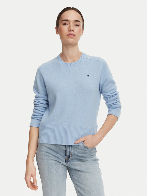 Tommy Hilfiger Tommy Hilfiger Svetr WW0WW51432 Světle modrá Regular Fit