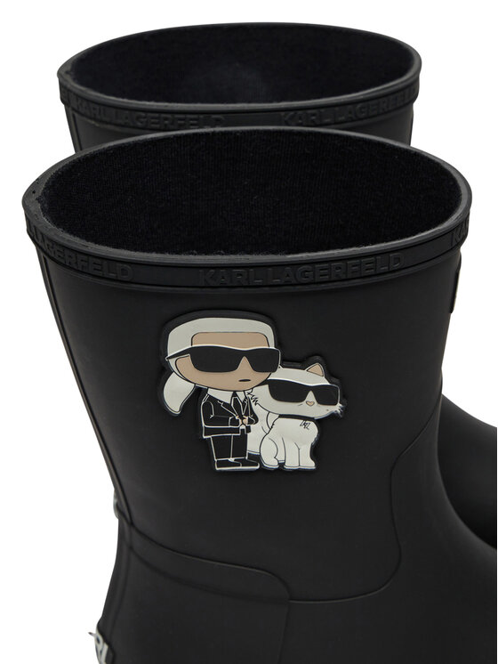KARL LAGERFELD KARL LAGERFELD Gumijasti škornji KL47073T Črna