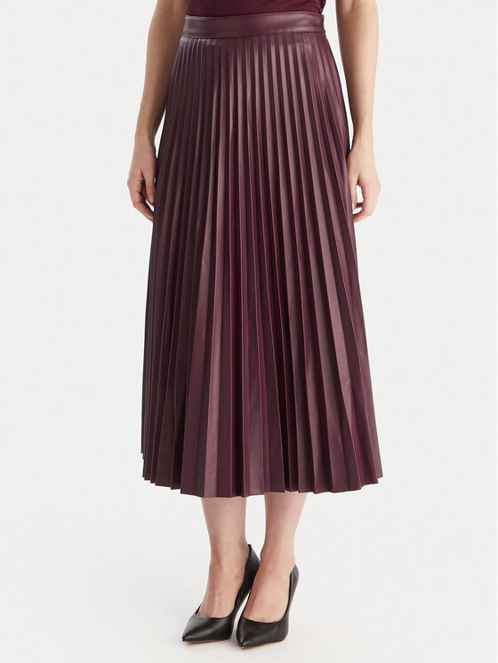 Vero Moda Spódnica z imitacji skóry Bella Holly 10319036 Fioletowy Regular Fit