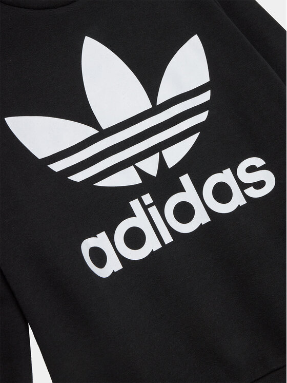 adidas adidas Pulóver Trefoil ED7797 Fekete Regular Fit