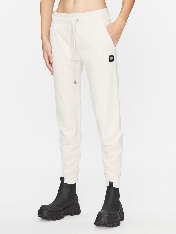 DKNY Sport Spodnji del trenirke DP3P1854 Bež Regular Fit