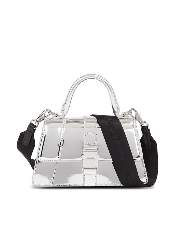 Tommy Jeans Kabelka Tjw Item Crossover Metallic AW0AW15422 Strieborná