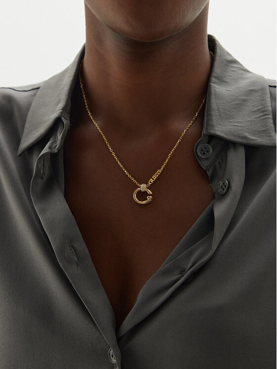 Guess Guess Ogrlica JUBN04 518JW Zlatna