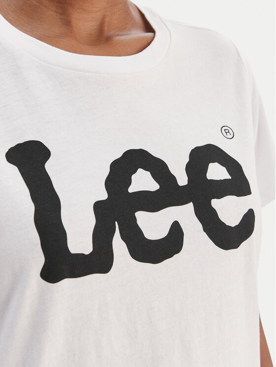Lee Lee T-Shirt Logo Tee L42UER12 112109470 Biały Regular Fit