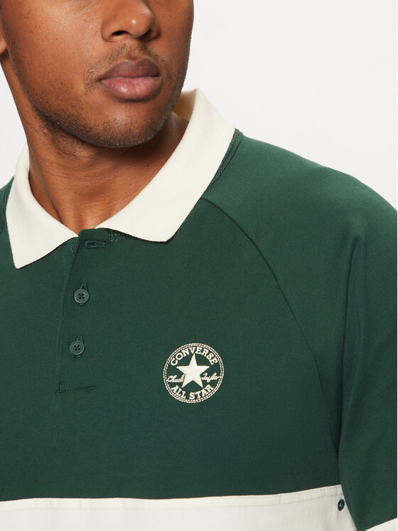 Converse Converse Поло Marquis Retro 10027563-A01 Зелений Regular Fit