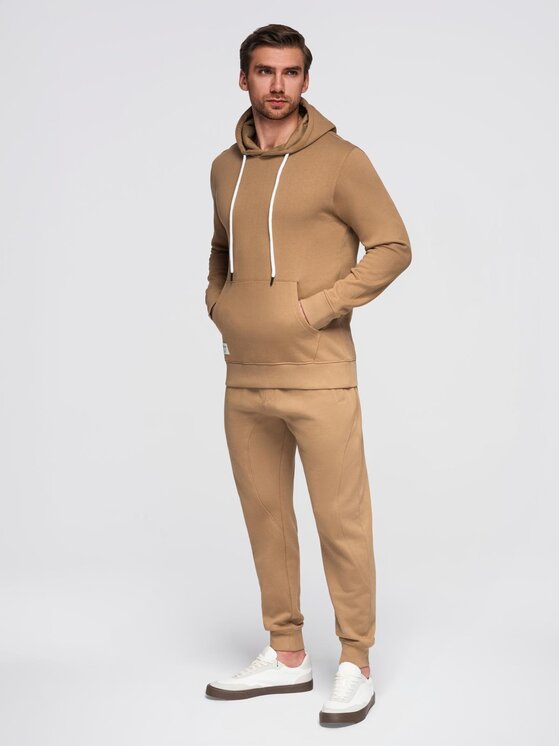 Ombre Ombre Komplet dresowy Z121 Brązowy Regular Fit