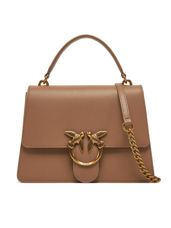 PINKO Kabelka Love One Top Handle Classic Light 100066 A0F1 Hnedá