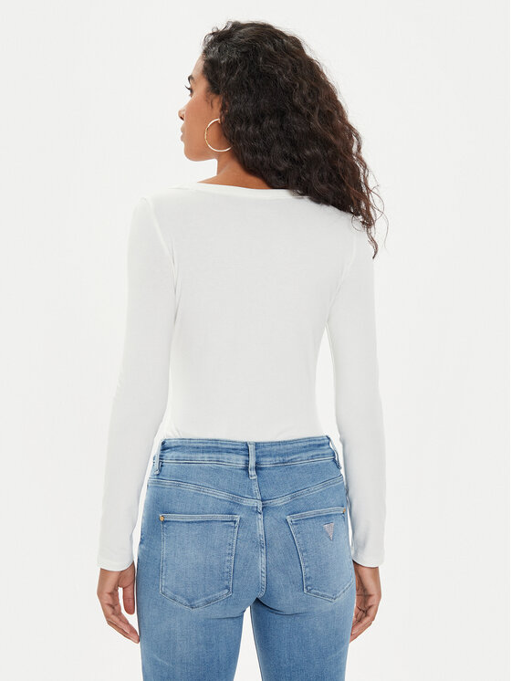 Guess Guess Боді V4YP07 J1314 Білий Slim Fit