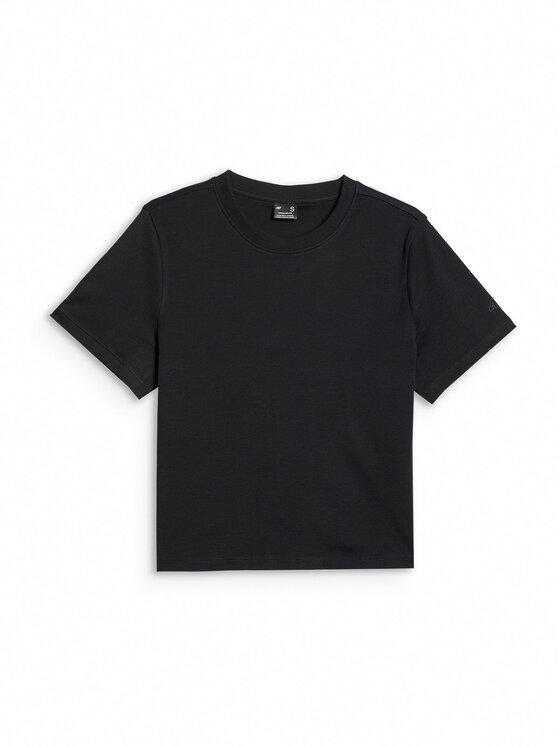 4F 4F T-Shirt ESSENTIALS Czarny Regular Fit