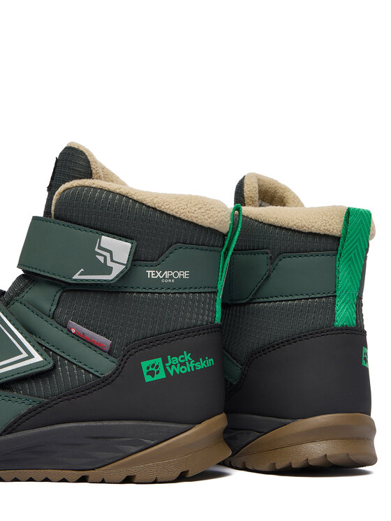 Jack Wolfskin Jack Wolfskin Stivali da neve Polar Bear B Texapore Mid VC K A62144 E0206 Verde