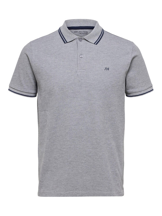 Selected Homme Selected Homme Polo 16087840 Szary Regular Fit