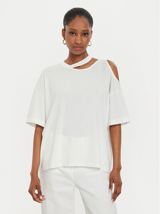 ViCOLO T-shirt UB0185 Écru Relaxed Fit, taglia : XL