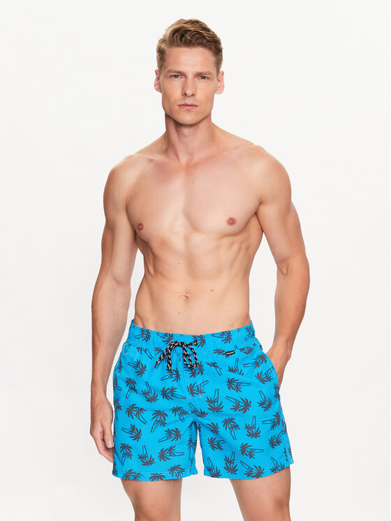 Blend Blend Szorty kąpielowe 20715535 Błękitny Regular Fit