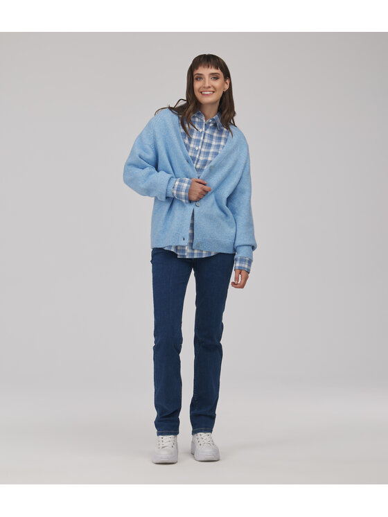 Lee Cooper Lee Cooper Sweter STENIA Niebieski jasny Regular Fit
