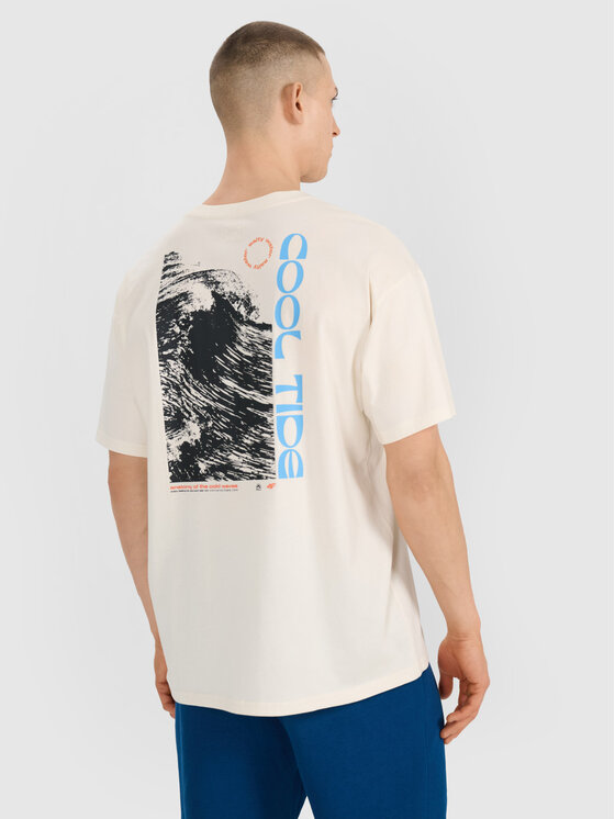 4F 4F T-Shirt CHILLY WAVES Biały Oversize