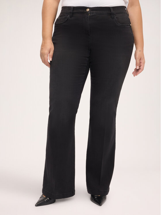 Fiorella Rubino Fiorella Rubino Jeansy P425T105335N033 Czarny Flare Fit