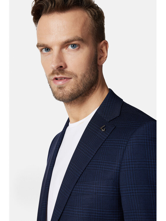 Lancerto Lancerto Garnitur Toronto GA073123000006 Granatowy Slim Fit