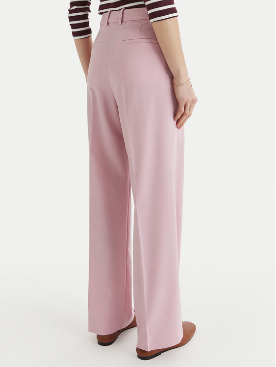 Tommy Hilfiger Tommy Hilfiger Pantaloni di tessuto Timeless WW0WW48352 Rosa Straight Fit