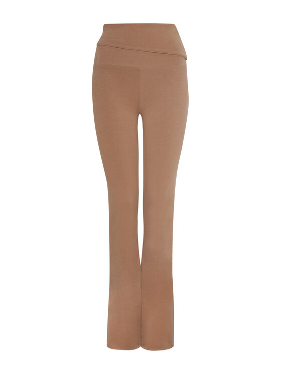 Style Republic Style Republic Legginsy Foldover Pants Brązowy Athletic Fit
