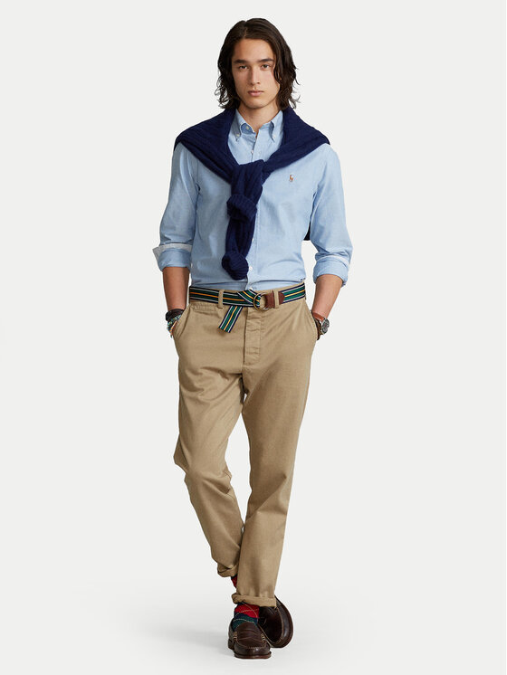 Polo Ralph Lauren Polo Ralph Lauren Marškiniai Classics 710767444001 Mėlyna Slim Fit