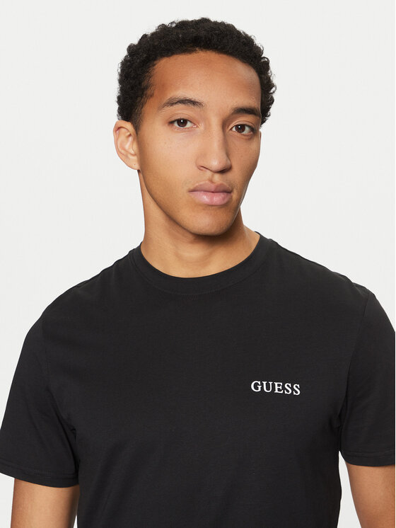 Guess Guess T-Shirt U4BM03 KCAM1 Czarny Regular Fit