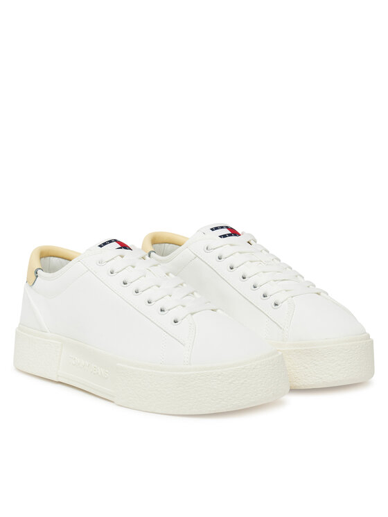 Tommy Jeans Tommy Jeans Laisvalaikio batai Tjw Flatform Canvas Sneaker EN0EN02792 Écru