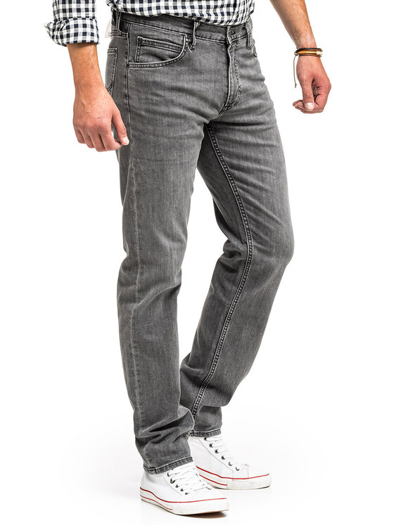 Lee Lee Jeansy DAREN ZIP FLY Szary Straight Fit