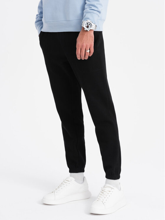 Ombre Ombre Teplákové kalhoty OM-PASK-0143 Černá Carrot Fit