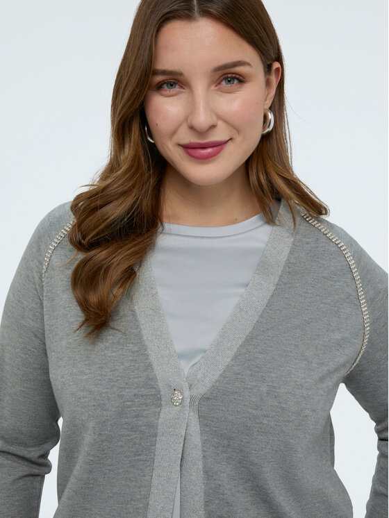 Fiorella Rubino Fiorella Rubino Sweter M105L008379N013 Szary A-Line Fit