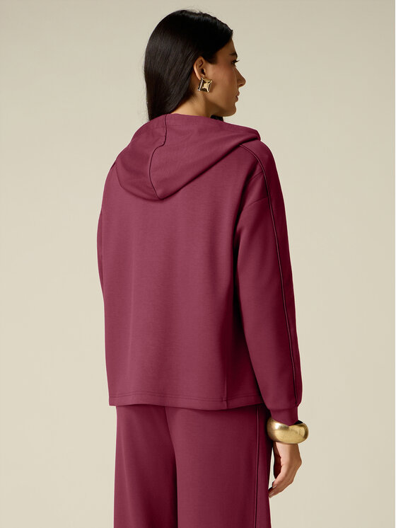 Oltre Oltre Bluza G880J004757N036 Bordowy Regular Fit