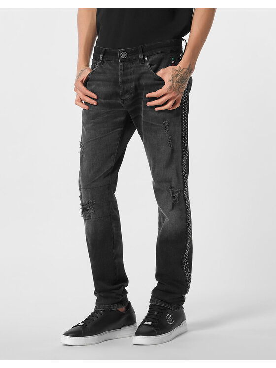 PHILIPP PLEIN PHILIPP PLEIN Jeansy 26865 Czarny Straight Leg
