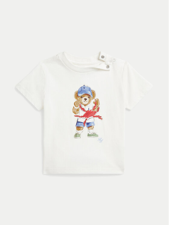 Chłopięcy T-Shirt Polo Ralph Lauren, Rozmiar 24M, Biały, 320965276002
