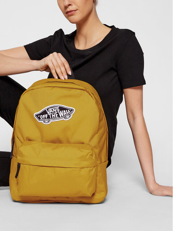 Vans realm backpack yellow sale