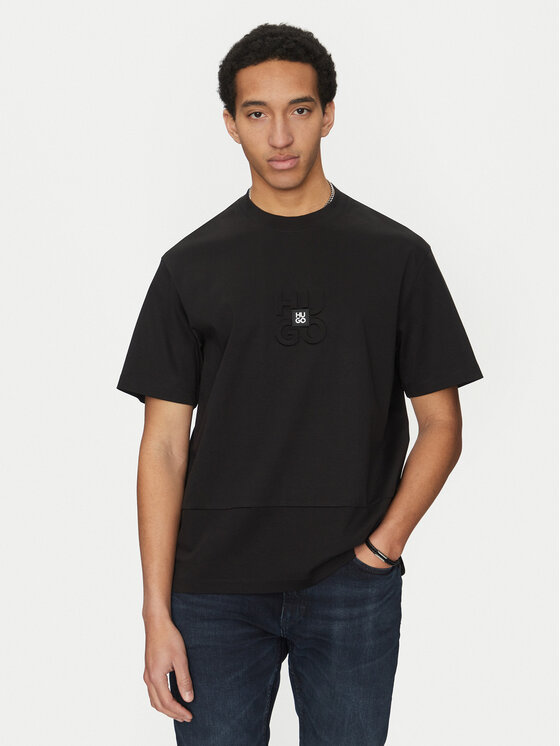 HUGO HUGO T-shirt Debostac 50535499 Crna Relaxed Fit