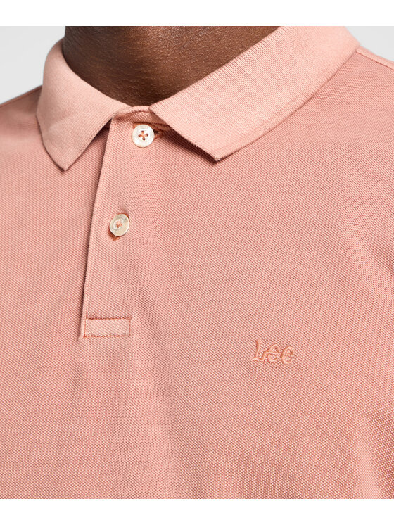 Lee Lee Polo 112363861 Różowy Regular Fit