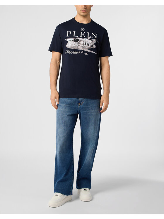 PHILIPP PLEIN PHILIPP PLEIN T-Shirt 31108 Tmavomodrá Regular Fit