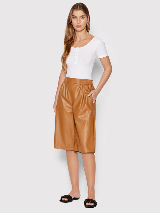Pieces Pieces Μπλουζάκι Kitte 17101439 Λευκό Slim Fit