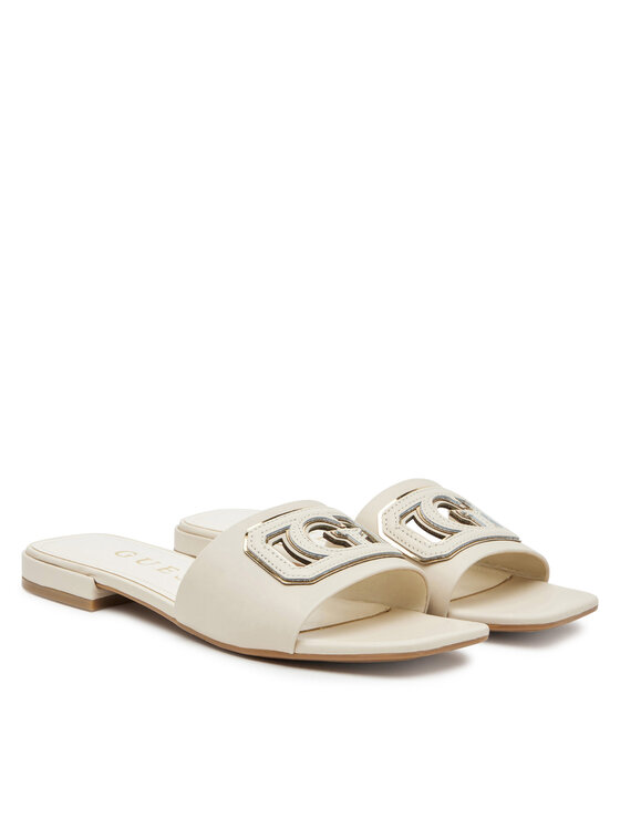 Guess Guess Şlapi FLJTAR LEA19 Écru